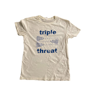 Triple Threat Distressed T-Shirt (Adult)