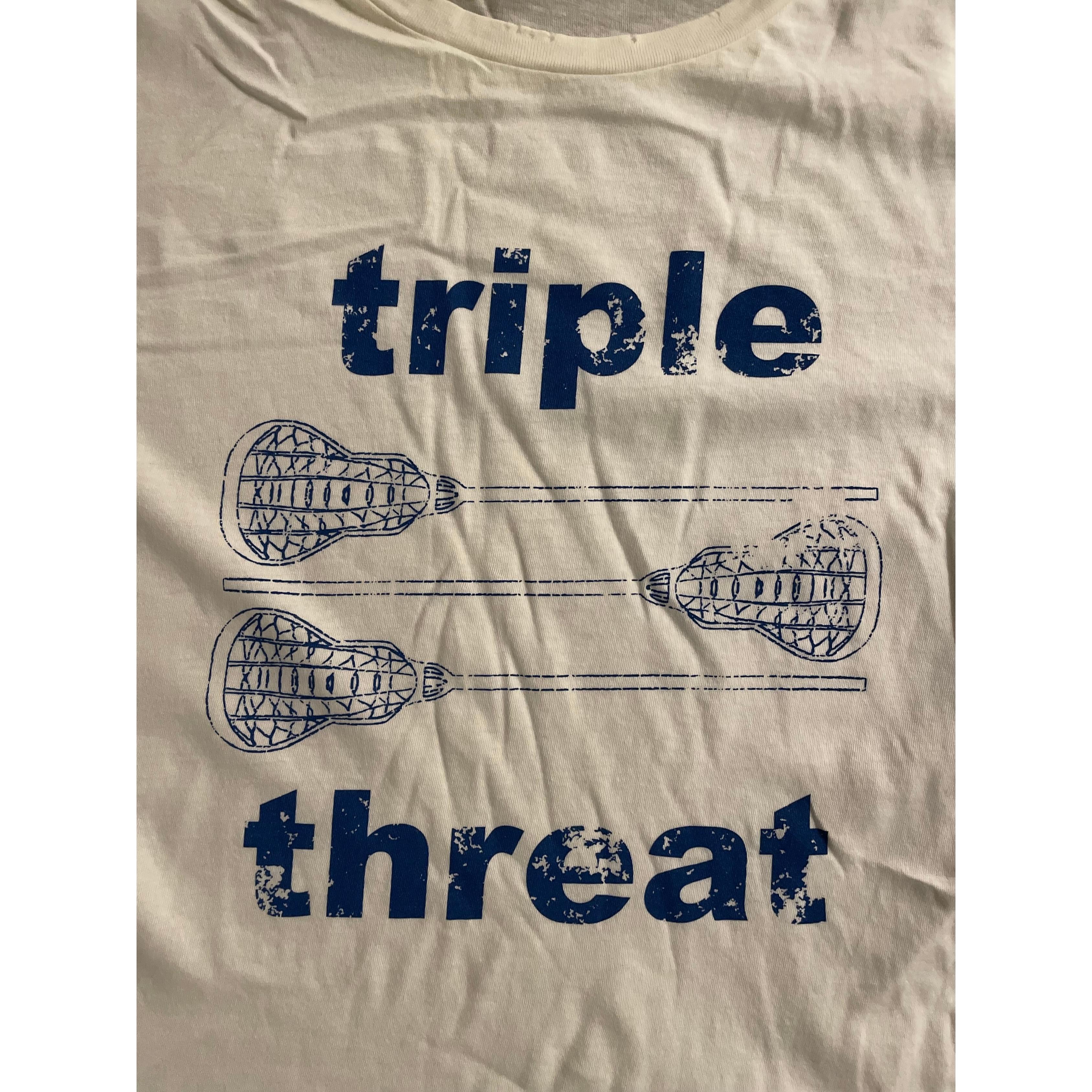 Triple Threat Distressed T-Shirt (Adult)